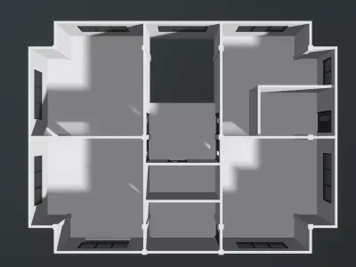 House plan 25-49 3D model