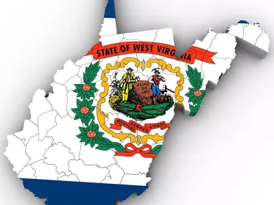 West Virginia Political Map 3D model