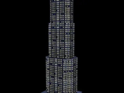 Skyscraper Building Low-poly 3D model
