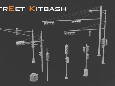 Street Kitbash 3D model