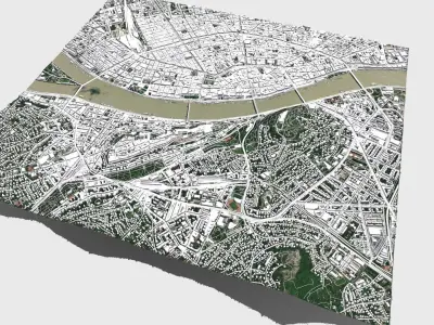 Cityscape Budapest Hungary 3D model