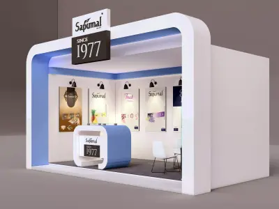 Exhibition mockup 3D model