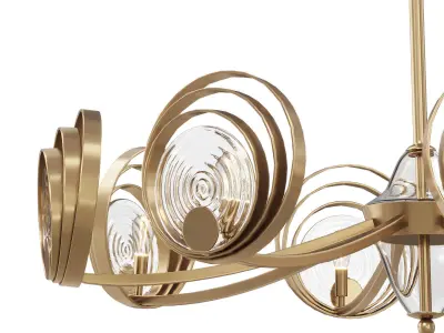 Minimalist chandelier with original design ISTAN by lalume 3D model