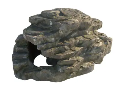 step rock pile Low-poly 3D model