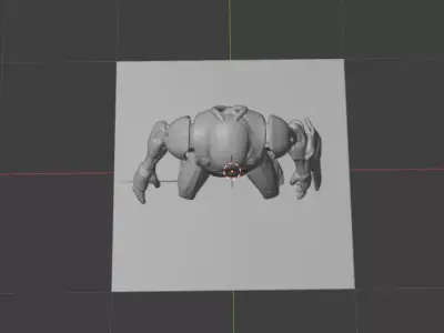 Industrial Worker Bot Low-poly 3D model