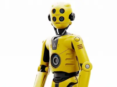 PROTOCOL DROID C-6 DS  RIGGED 3D model