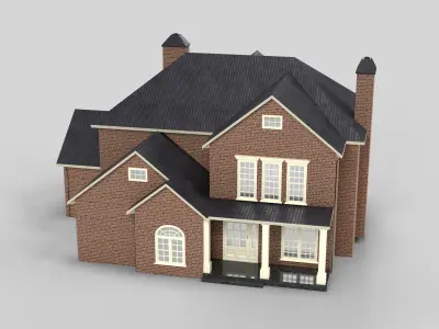 British House Design 17T4 Low-poly 3D model