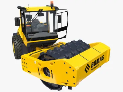 BOMAG BW226 PDH5 Single Drum Compactor New Rigged 3D model