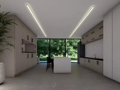 Allura Living Room Interior Design 3D model