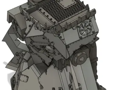 BOSSBUNKA metal structure with skull on top 3D print model