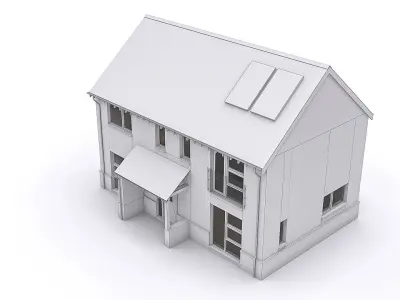 Townhouse 09 Low-poly 3D model purchase