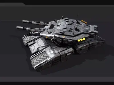 SF Heavy Tank - MX3 Low-poly 3D model