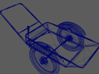Forklift tractor Low-poly 3D model