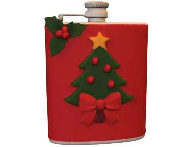 Flask pack  Low-poly 3D model