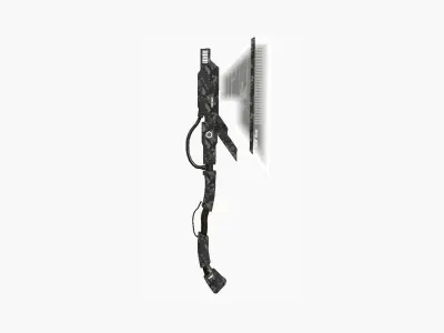SciFi War Axe A09 Black Camouflage - Sci Fi Weapon Design Low-poly 3D model