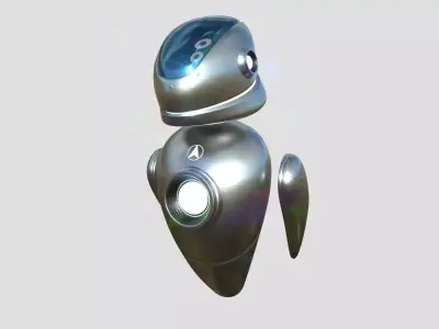 Flying Robot 04 Iron - Character SciFi Design Low-poly 3D model