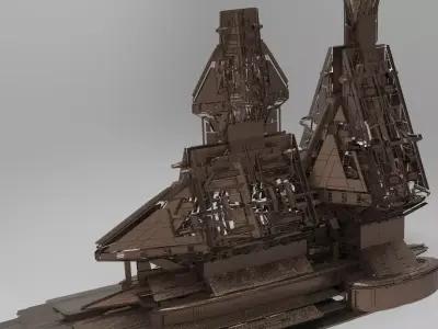 Ra Has Returned Sci-Fi City Tower ruin 2 3D model