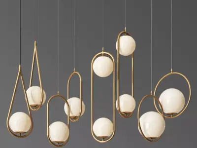 Pendant Light Collection 3D model