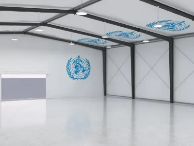  medical tent - 24m X adjustable length - 3D model