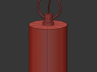 Benedict modern brass chandelier with glass balls 3D model