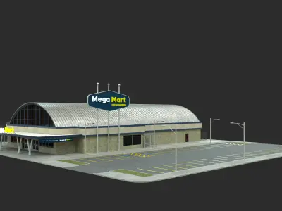 American Supermarket  Low-poly 3D model