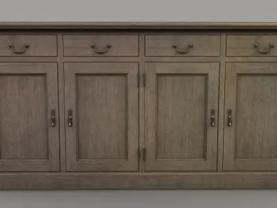 Old storage Cabinet Low-poly 3D model