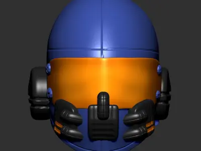 helmet high poly sculpt 3d printable ver 7 3D model 3D model 55