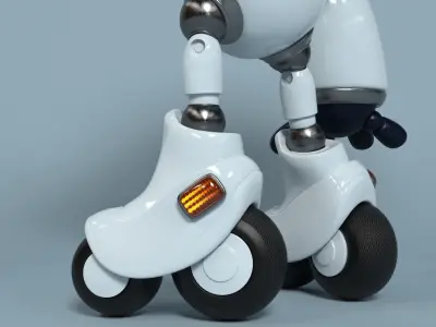 Norman the robot character Low-poly 3D model