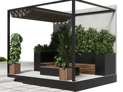 Landscape Furniture  Pool 21 Low-poly 3D model