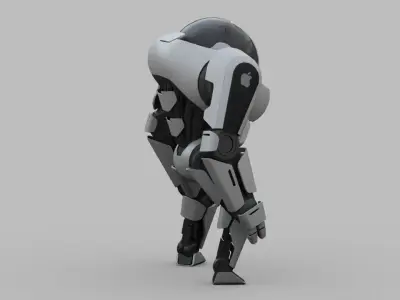 APPLE ANDROID rigged character  3D model