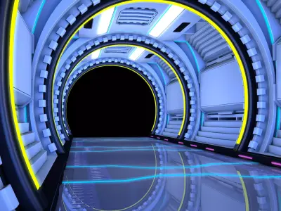 Sci Fi Corridor Starship 3D model