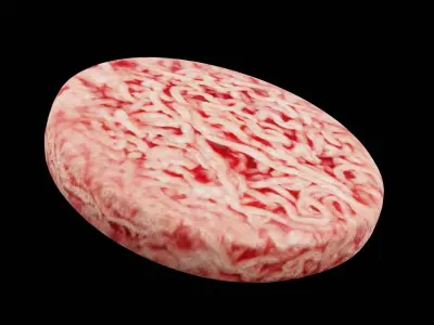 Raw Ground Beef Low-poly 3D model