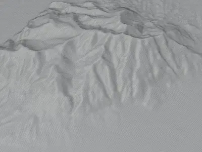 samothrace island 3d model terrain Low-poly 3D model