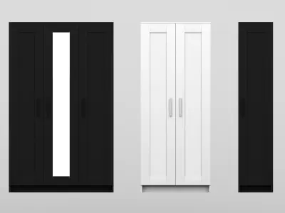Minimalistic closet BRIMNES 3D model