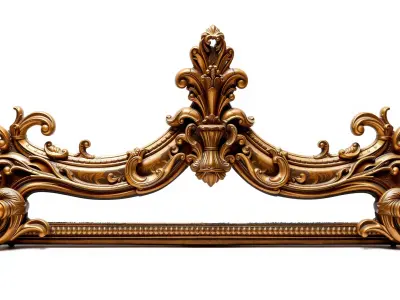 Baroque Ornate Mirror Frame model pack Low-poly 3D model