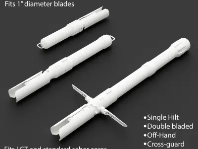 Jedi Survivor - Jaro Tapal Cal Kestis Lightsaber Parts LGT XRGB 3D print model