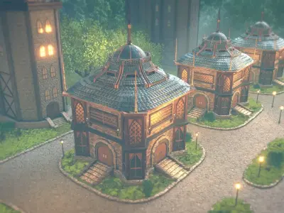 Mystical Retreat Village 3D model