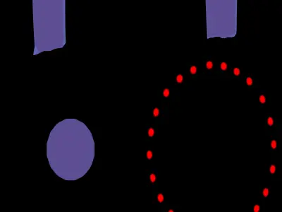 Low Poly UFO spaceship with lights Low-poly 3D model