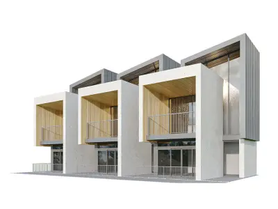 Modren house 05 Low-poly 3D model