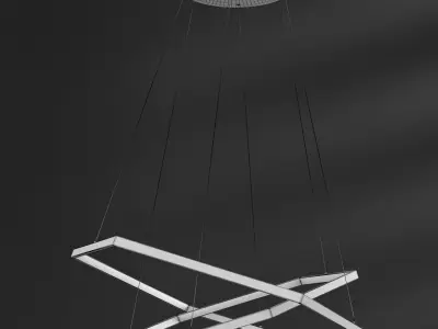 Chandelier Hexagon Horizontal Double Loft-Concept 3D model