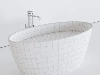 Disenia Lake Bathtub Low-poly 3D model