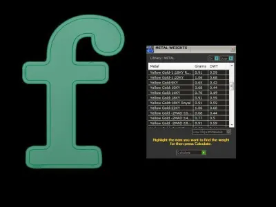 Kids Alphabet F Pendants 3dm STL OBJ FBX Renders Details 3D print model