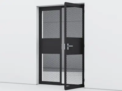 Aluminium door 27 3D model