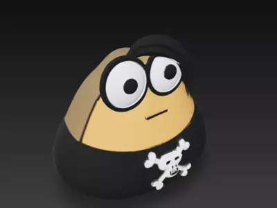 figura chistosa emo para llavero  3D print model