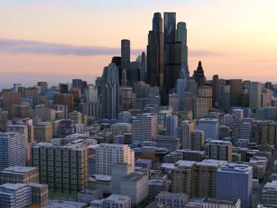 City 56 Low-poly 3D model