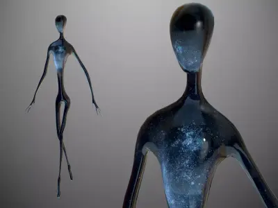 Alien from AI Artificial Intelligence  Low-poly 3D model