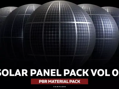 Solar Panel Material Pack Vol 01 3D model