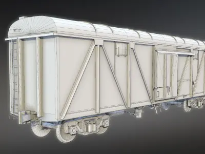 Railroad Cars Set 3D Model Pack