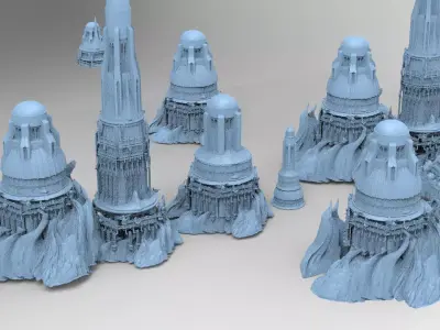 Arabian Night Sea Tower designs collection  3D model