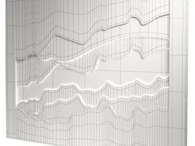 Decorativ panel wave 6 3D model